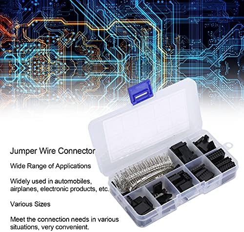 Conector de pino, portátil vários tamanhos 2,54 mm 310pcs kit de jumper fêmea de fêmea kit de plástico durável para DIY