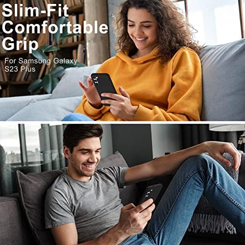 Deenakin Galaxy S23 Plus Caso, Samsung S23 Plus Silky Smooth Smooth Flexible Silicone Gel Tampa com capa de telefone protetora de