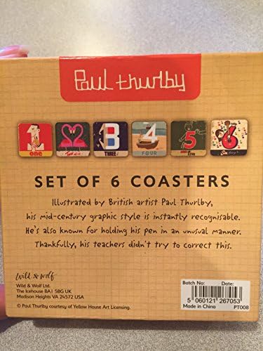 Paul Thurlby Numbers Coasters
