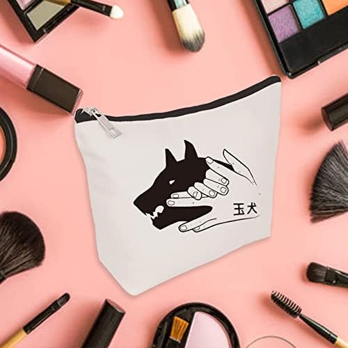 Presentes qaninan para amantes de anime Divine Divine Dogs Anime Makeup Bag Merch Anime Presente Girls Mulheres Cosméticos Bolsa de