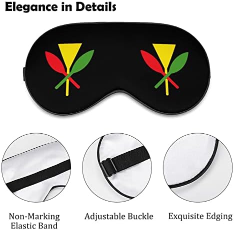 Kanaka maoli máscara de olho macio eficaz máscara de sono conforto de conforto com cinta elástica ajustável