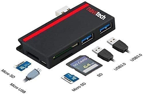 Navitech 2 em 1 laptop/tablet USB 3.0/2.0 Adaptador de cubo/micro USB Entrada com SD/Micro SD Reader compatível