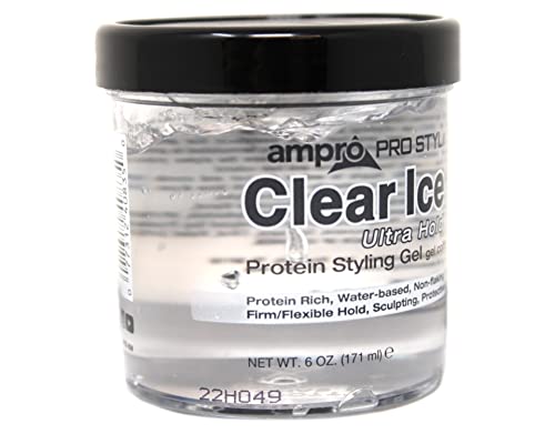 Gel de estilo de proteína de gelo claro Ampro Pro Styl, 6 onças