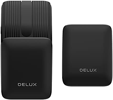Delux Bluetooth Wireless Pocket Slim Mouse, 2-em 1 Slidante controle de controle recarregável de mouse silencioso e apresentador
