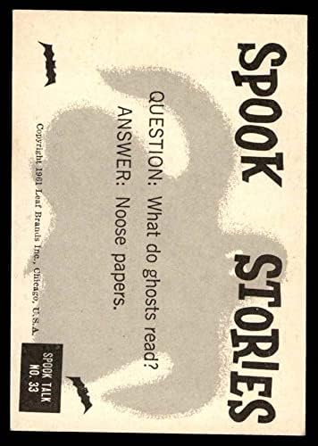 1961 Leaf Spook Stories 33 Por favor, mamãe, compre -me um apanhador de Mitt ex