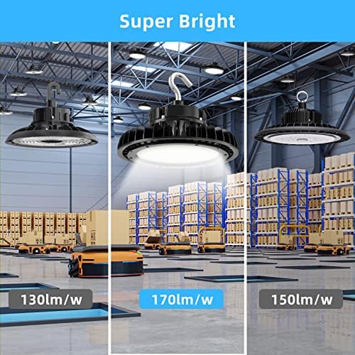 ABODONG LED LED High Bay Light 150W High Bay Light 170lm/W 25.5000lm 1-10V Dimmable 5000k Daylight, IP65 à prova d'água,