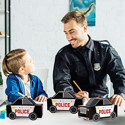24 PCs Patrulha de patrulha fofa Party Police Favor Caixas Treat Boxes Cop Theme Birthday Party Favors Paper Boxes