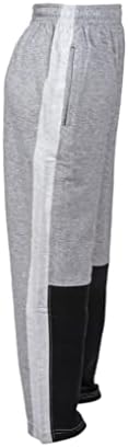 calça de pista de garotos de clube de clubes em tecido de algodão - calças de moletom com painel lateral e fita de perna aberta