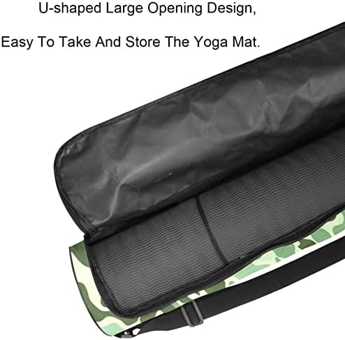 Bolsa de tapete de ioga ratgdn, camuflagem de impressão de camuflagem ioga transportadora de tapete full-zip yoga tape