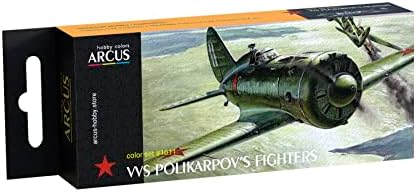 ARCUS 1011 Pintas de esmalte Conjunto VVS Fighters de Polikarpov 6 cores no conjunto