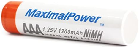 MaximalPower AAA Baterias recarregáveis ​​1200mAh Desempenho de alta capacidade e Ni-MH por mais duradouro Ni-MH Triple a bateria 1.2V