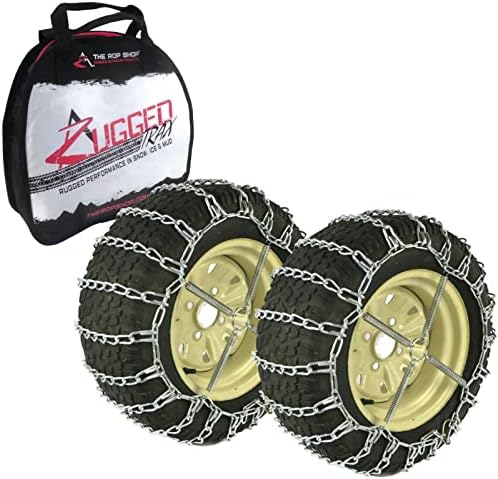 A ROP SHOP | 2 par de cadeia de pneus de ligação para MTD 18x8.5x8 Frente e 26x10x12 Trator traseiro de pneu traseiro