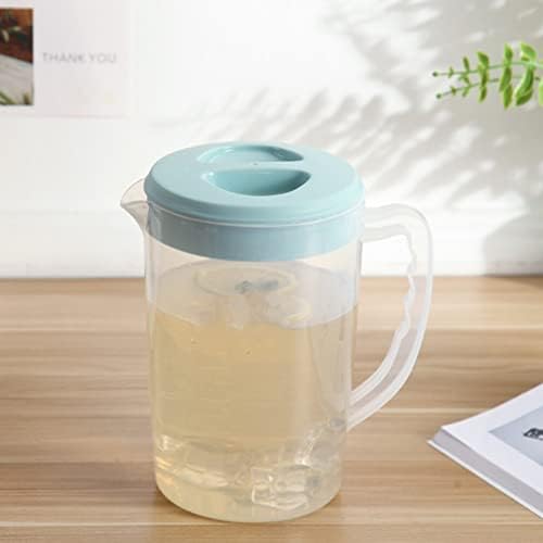 Hemoton 2pcs Chá de gelo jarro de água transparente com tampa: 2200 ml de bebida plástica jarra recipientes de água larga