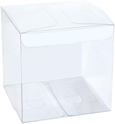 Mose Cafolo 50pcs 3x3x3 polegadas Clear Plástico Caixas de presente Caixas de presente grossa PVC Anti Scratch Cube Cube