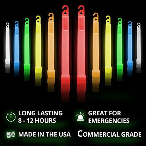 Cyyalume 9-00741 Snap Light Stick, 6 , vermelho/branco/azul/verde/amarelo/laranja