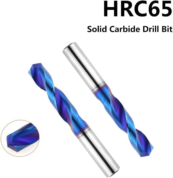 Mountain Men Twist Drill 1pc 1mm-16mm HRC65 Bits de broca de carboneto sólido, broca de torção de flauta em espiral azul 3D para ferramenta