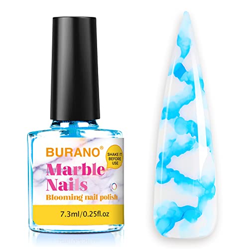 Esmalte de gel de mármore burano, 1 garrafa Blowing Gel Malble Tints Polis de unhas, Marble Nails Art for Home Diy Salon Art Design