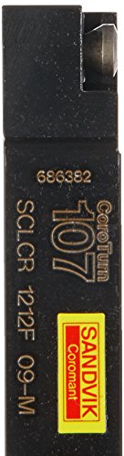 Sandvik Coromant Sclcr 1212f 09-m Turning Insert Suports, haste quadrada, aço, pinça externa, parafuso, mão direita, 12 mm de largura