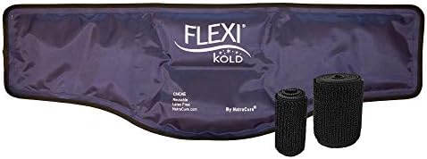 Flexikold Neck Ice Pack com tiras - pacote de gelo reutilizável para lesões e pacote de gelo flexível para recuperação