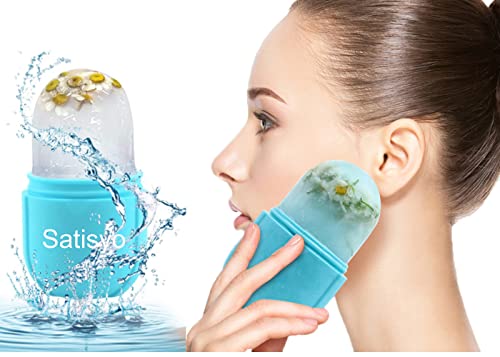 Rolo de face de gelo congelável, rolo de gelo portátil para o rosto e os olhos aliviar o rolo de bastão facial de gelo para cuidados