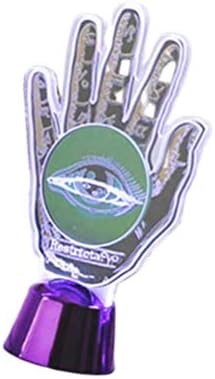 Tendycoco 3d Ghost Hand com padrão de olho LED acrílico lâmpada de mesa leve alteração colorida troca de balancim lâmpada de mesa