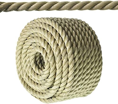 YSMN 3/4 em 100 pés Twisted 3 fios de polipropileno sintético corda artificial de manila adequada para o trabalho de