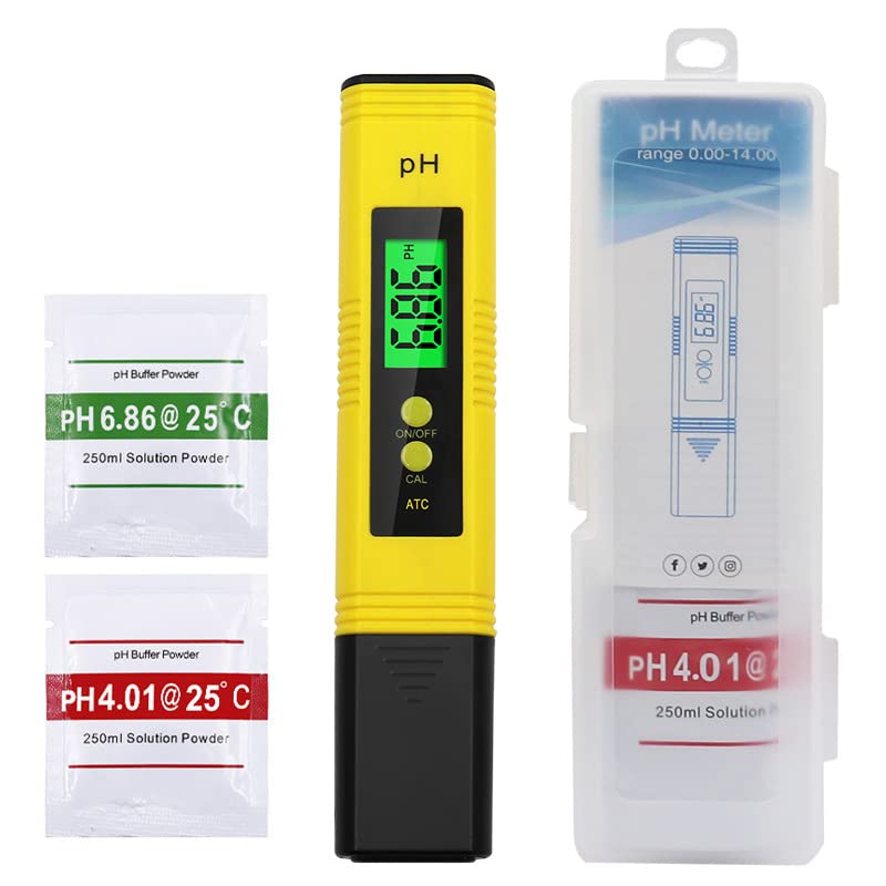 Medidor de pH da abelha para água, pH testador de caneta 0,05ph com 0-14 faixa de medição de pH para consumo doméstico, piscina