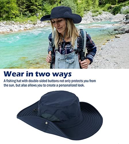 UPF 50+ chapéus de proteção solar para homens, larga larga chapéu de balde à prova d'água para pesca, caminhada, jardim,