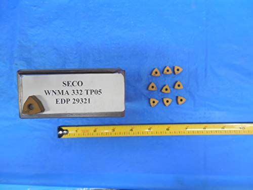 9pcs Novo Seco WNMA 332 Inserções de carboneto grau TP05 EDP 29321 Tool de ferramentas revestidas por estanho