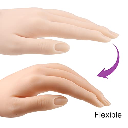 Pratique a mão para pregos de acrílico Silicone fêmea mannequim vital.