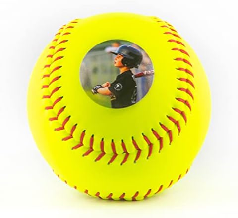 Presente impresso de softball amarelo personalizado, prática personalizada Softball Melhor presente - tamanho oficial -
