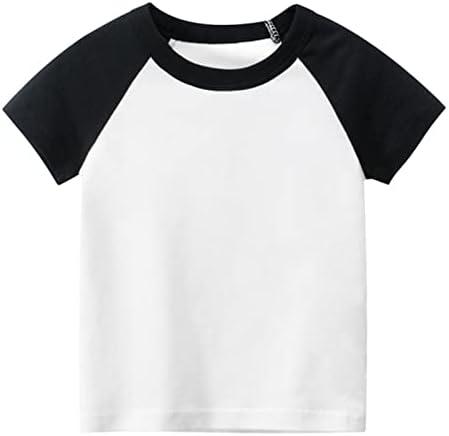 Camisa térmica 5t meninos crianças crianças meninos meninas colorl bloqueio de manga curta de manga curta camiseta