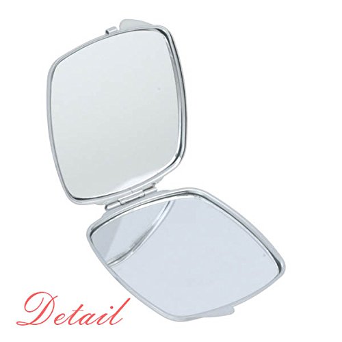 Coleção de borboleta rosa espelho portátil de maquiagem de bolso compacto vidro de dupla face