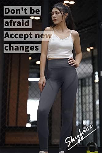 Skyface Women's Yoga Pants Workout Leggings Para mulheres de cintura alta Controle de barriga de legging sem ver