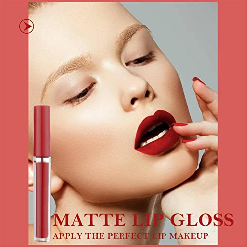 Outfmvch ajuste 9 maquiagem 3 colorido Mattes Lip Glaze Conjunto Mattes Non Stup Copo Veludo Lip Lipsks Lipsticks 5ml