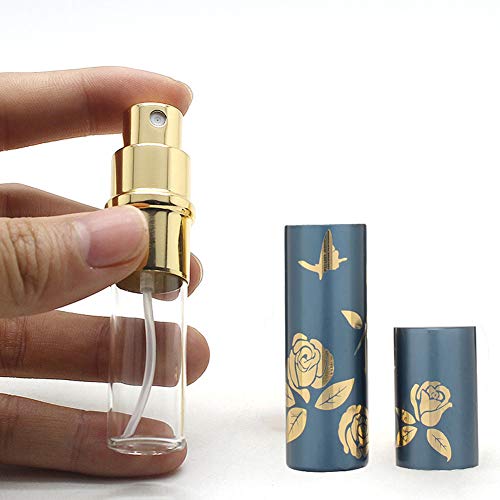 2 peças vazias 10 ml/ 0,34 oz recarregam o atomizador de perfume cilíndrico de perfume