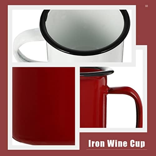 Copos de vinho sherchpry copos de vinho 2pcs esmalte de café xícara de café vintage caneca de água canecas canecas de vinhos de ferro