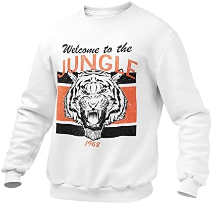 Andição de tinta desejável a camiseta da selva Branca de tigre de 1968 esportes estilos vintage nati futebol dri-poder unissex