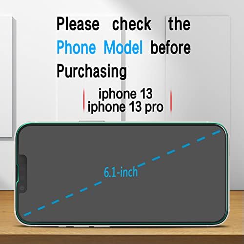Protetor de tela Slanku [3-Pack] para iPhone 13, 13 vidro temperado, sem bolhas, antiscratch, instalação fácil de casos,