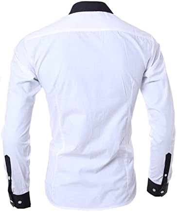 Maiyifu-gj homens leves camisa clássica casual clássica elegante botão sólido camisetas de retalhos de retalhos de manga longa de manga