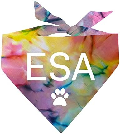 Apoio emocional da ESA Scrunch Animal Tie Triângulo Triângulo Bandana