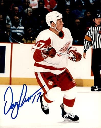 Doug Brown assinou Detroit Red Wings Norman James 8x10 Foto - fotos autografadas da NHL