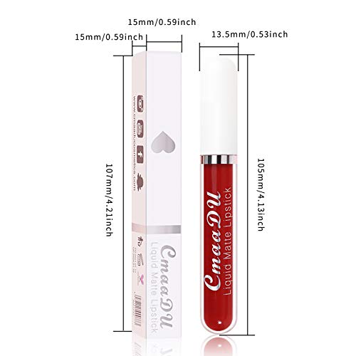 Kit cosmético de 18 cores à prova d'água e batom sem bico de 2,5 ml de longa duração Lipstick Lipstick Presente