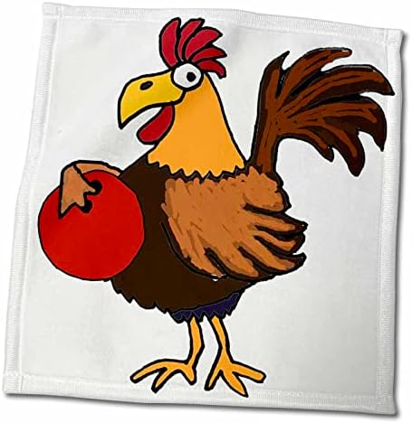 3drose fofo engraçado galo de galinha de saquinho de desenho animado, 15 x 22