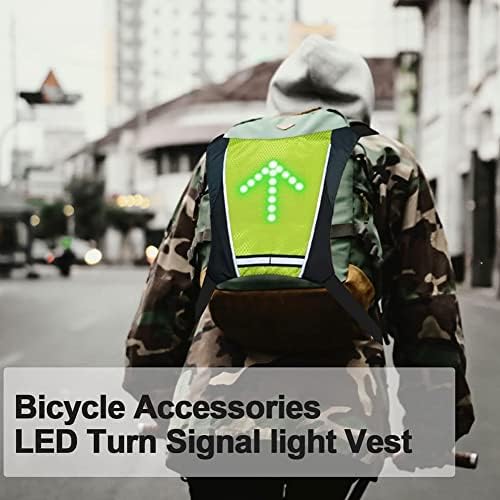 GAMONE TSADEER LED LED BICK Turn Signal Backpack, LED Bicycle Turn Signals Vest, mochila reflexiva recarregável com indicador de direção/4095