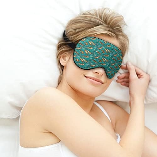 Lontras apaixonadas para dormir máscara de venda de olhos fofos capa de sombra com cinta ajustável para homens homens noite