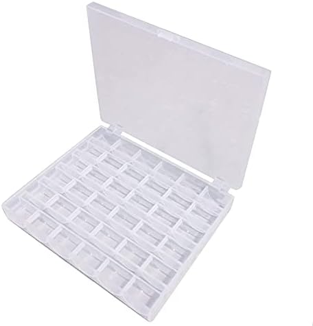 Caixa de bobina fbshicung, 36 slots de slots vazios caixa de bobinas, caixa de plástico organizador para máquina de costura