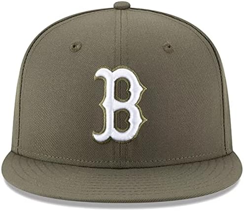 New Era MLB 59Fifty Green montado em chapéu de boné de jogo de campo