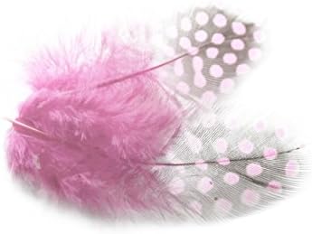 Fantas de penas rosa Fantas de fantasia Extensão de cabelo Gull Guiné as penas de frango, 2 a 4 polegadas
