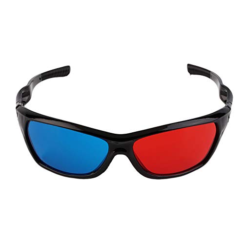 Galand Adult Black Frame Red Blue 3D Glasses para Dimensional ANAGLYPH Game Black